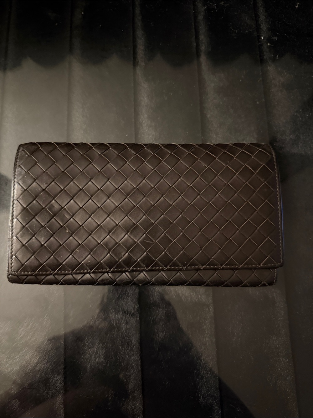 Bottega Veneta Intrecciato Woven Leather Wallet - Black
